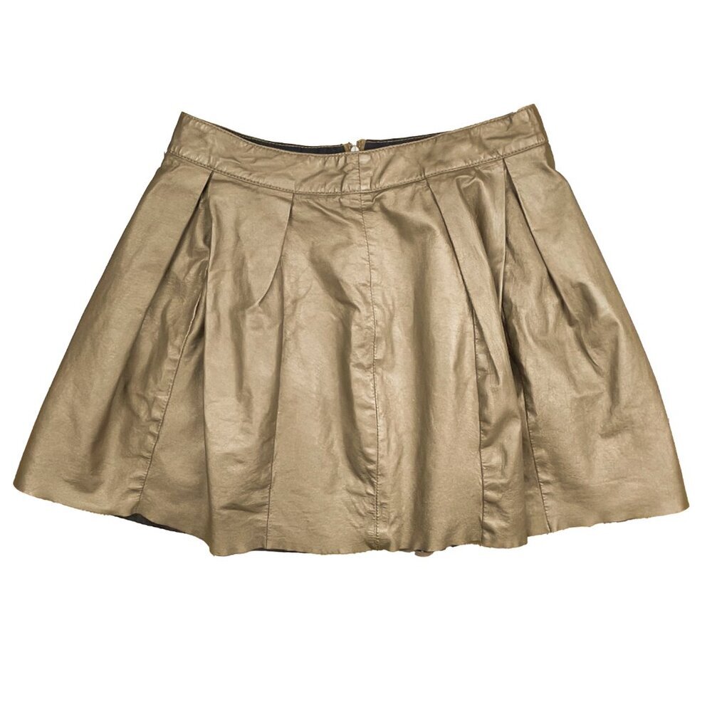 Comptoir Des Cotonniers Gold Mini Skirt - Picture 9 of 9